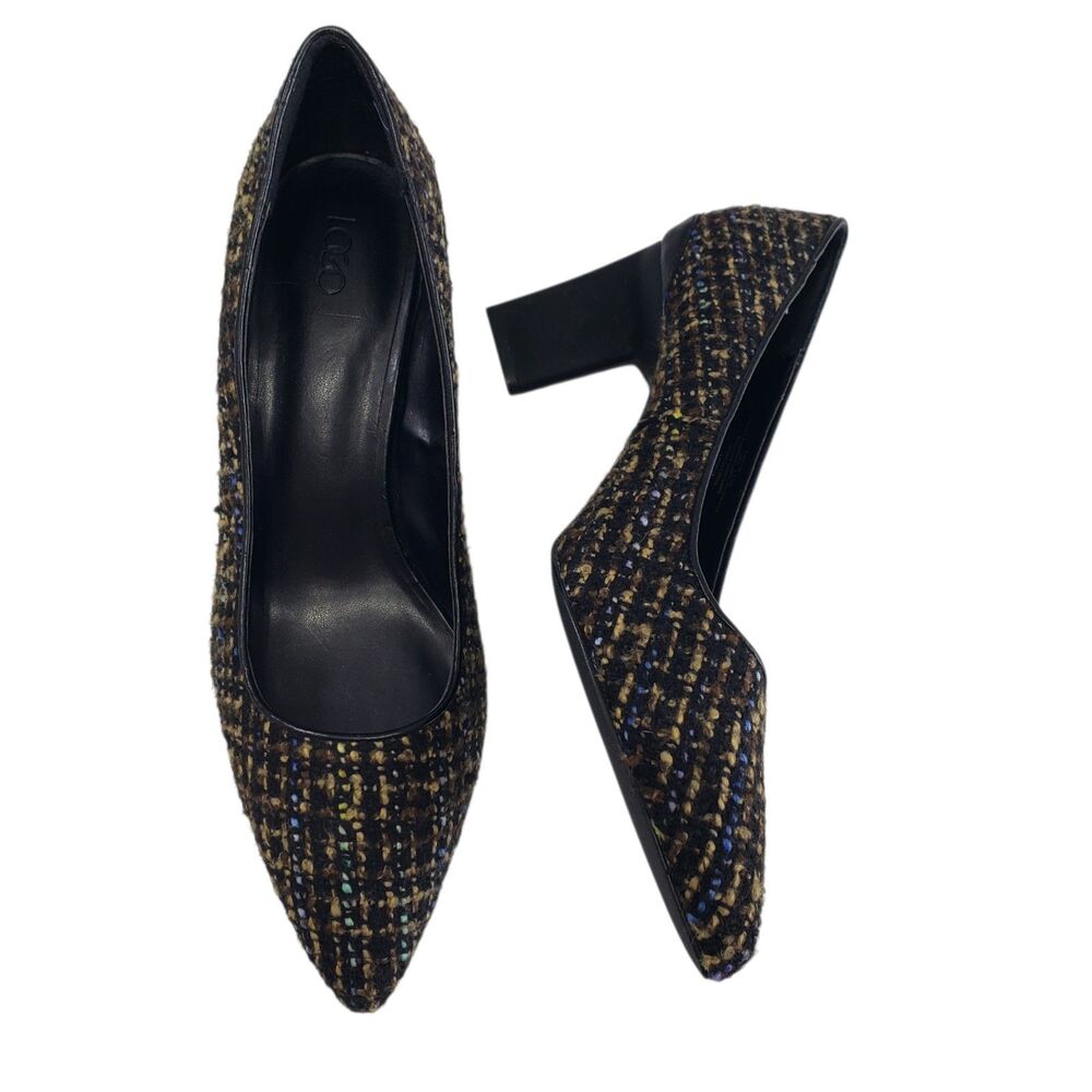 Logo by Lori Goldstein Women's Tweed Block Heels, Size 11 M